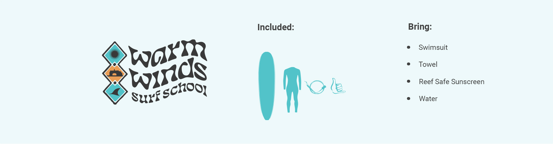 what to bring to a surf lesson
